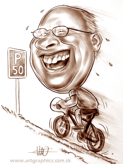 karikatura_139_caricature_cyklista