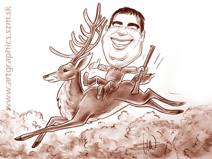 karikatura_117_caricature_jelen_sepia