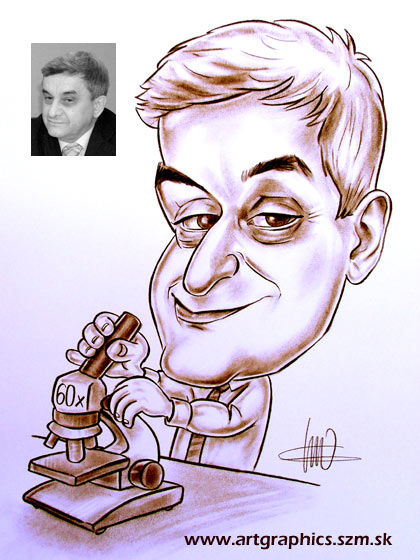 karikatura_108_caricature_mikroskop_sepia